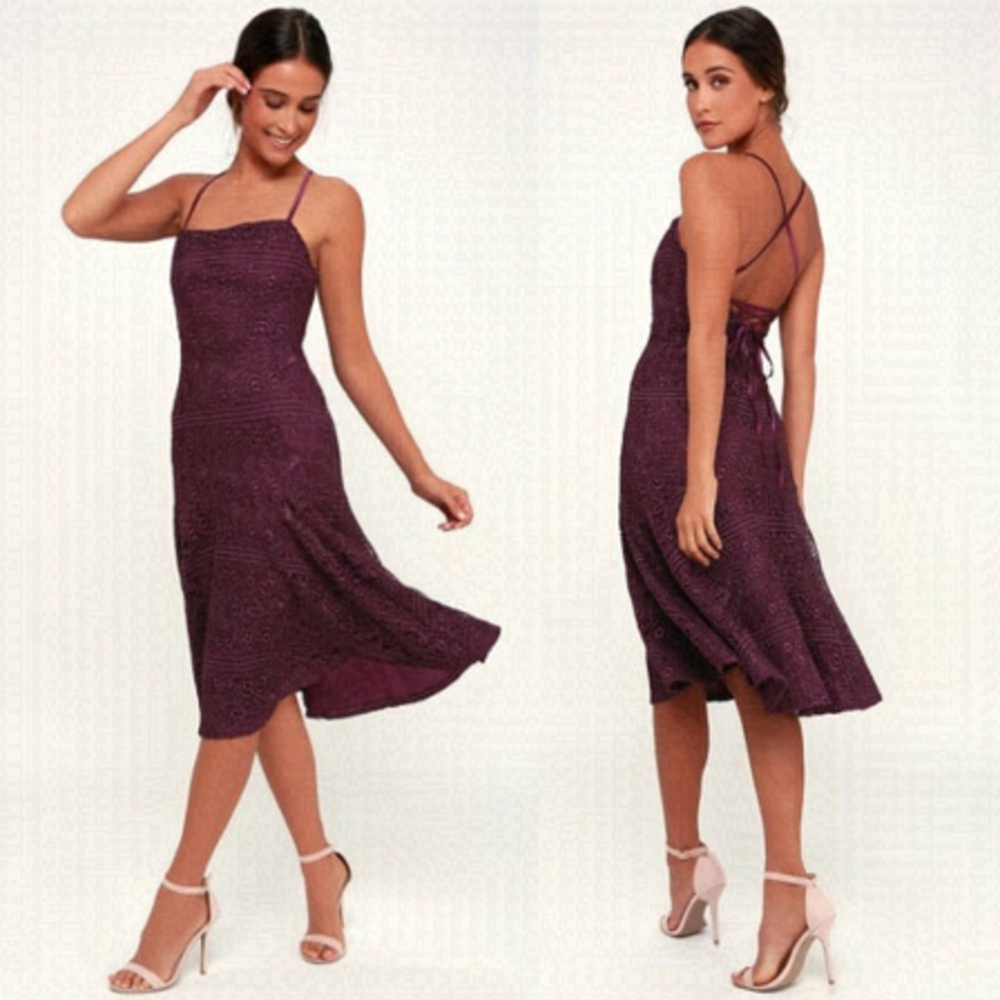 Lulu's Lace Midi Dress